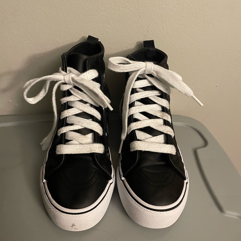 Disney Black and White Nightmare Before Christmas Kids High-Top Sneakers